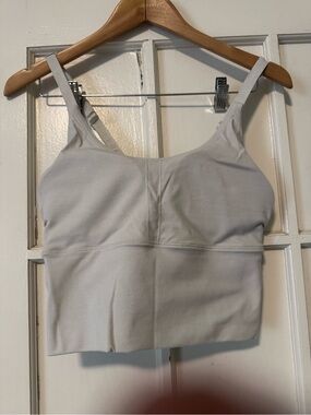 Seamless Light Gray Longline Comfort Bra